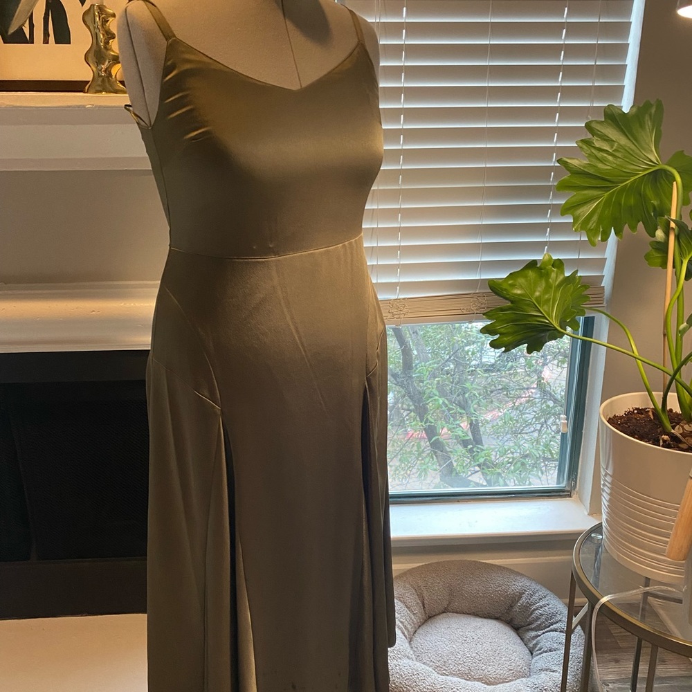 Vince Paneled V-Neck Slip Dress